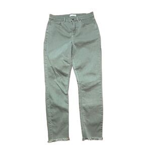 Loft high waist skinny crop jeans Olive‎ green sz 28
